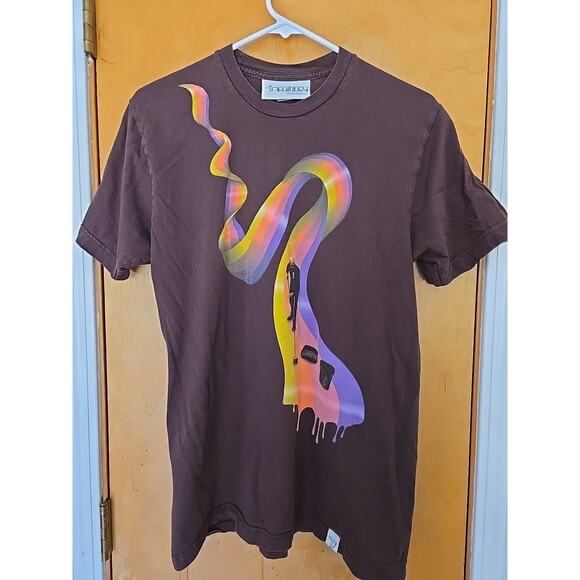 Imaginary Foundation Painted Ribbon Rainbow Purple T-shirt EUC SZ M - Picture 1 of 6